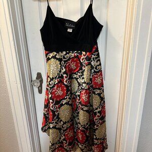 SL Fashion Slip Dress with Bottom Floral Print: Size14